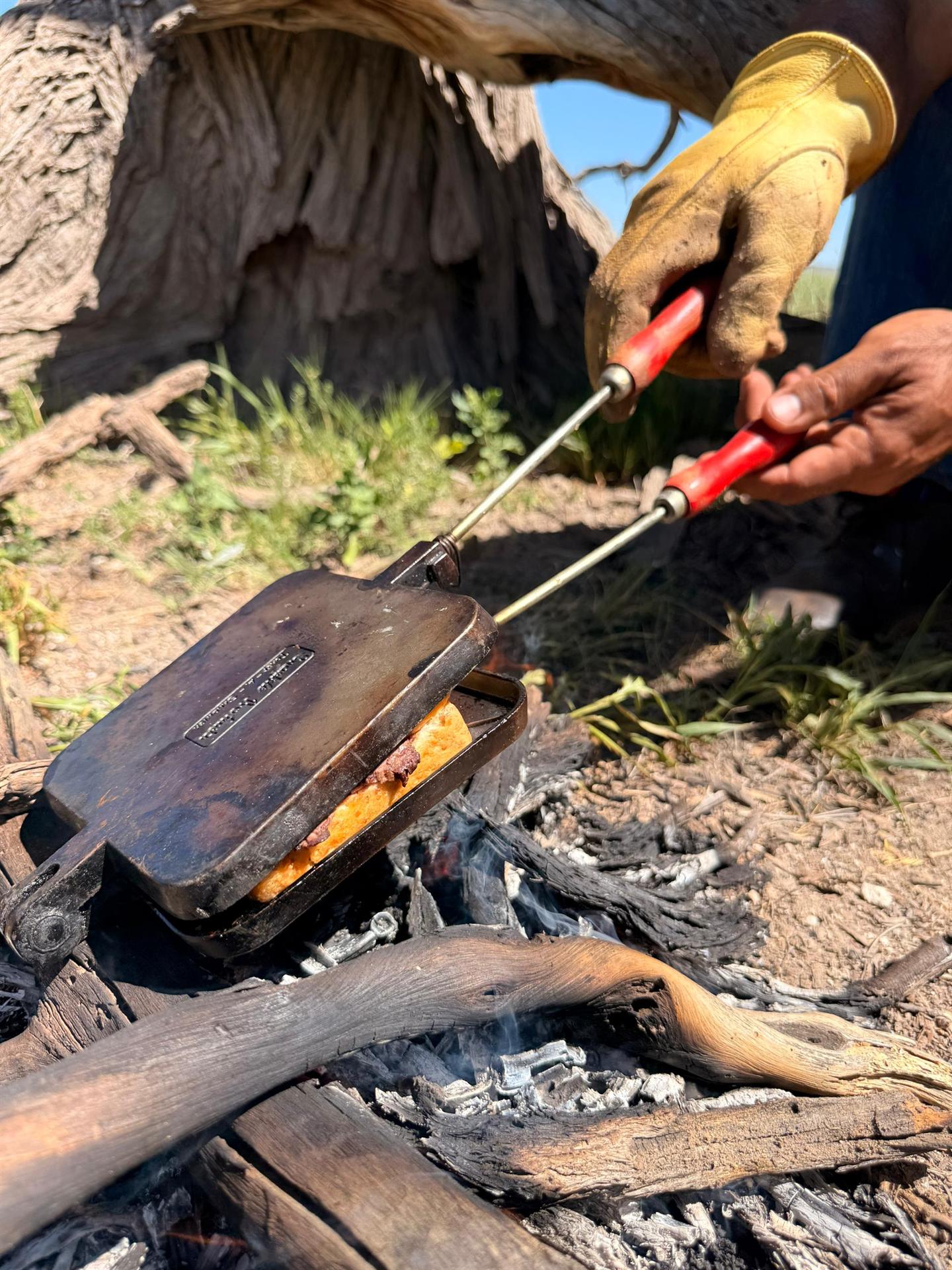 Cooking over the coals